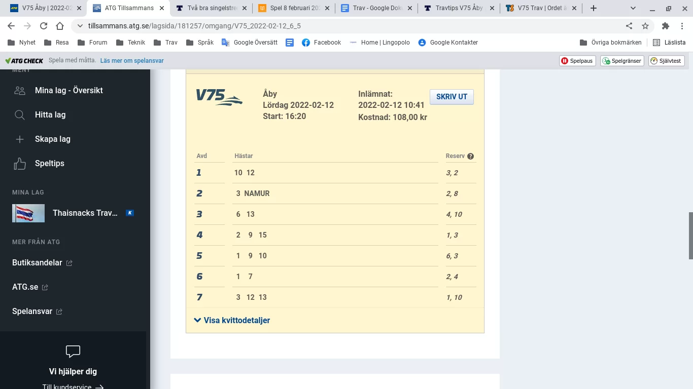 Rad 2 V75 mot mlljonen