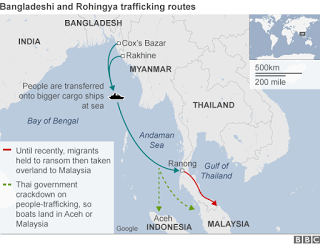 Myanmar Migrants in boats-kart-ruter-794747.png